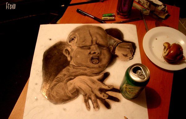 Very Creepy 3D Drawings by Wladimir Inostroza aka Fredo
