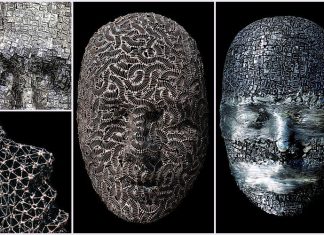 Amazing Masks Made of Metal Type, Bolts, and Screws