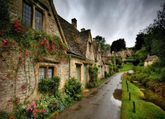 Arlington row cottages in Bibury, England.