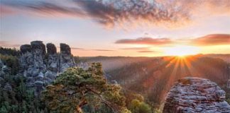 Sunrise in 4 scenes and 20 minutes in Saxon Switzerland