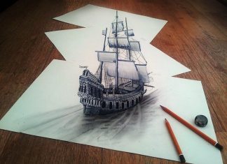 Stunning 3D drawings on Flat Sheets of Paper