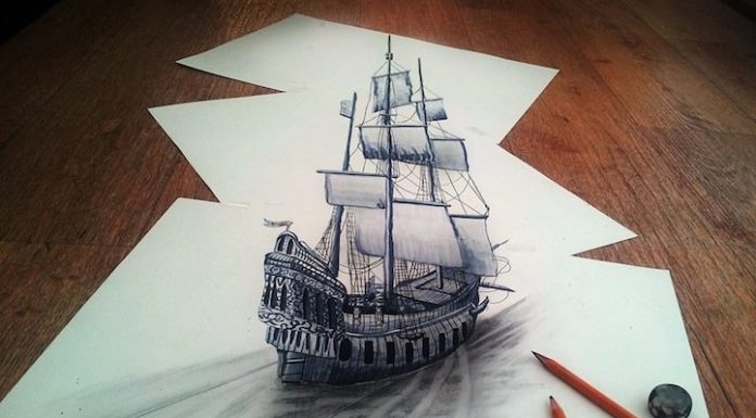 Stunning 3D drawings on Flat Sheets of Paper