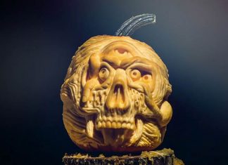 Creepy Pumpkin Carving Timelapse by Chris Soria