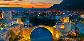 Leap of faith: Jumping off the Old Bridge in Mostar