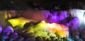 Niagara Falls freeze for second time as US East Coast shivers in record-breaking winter cold