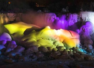 Niagara Falls freeze for second time as US East Coast shivers in record-breaking winter cold