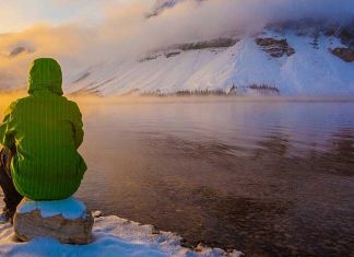 Adventurer spends days hiking to most remote areas of Canadian Rockies to capture mountains’ frozen beauty
