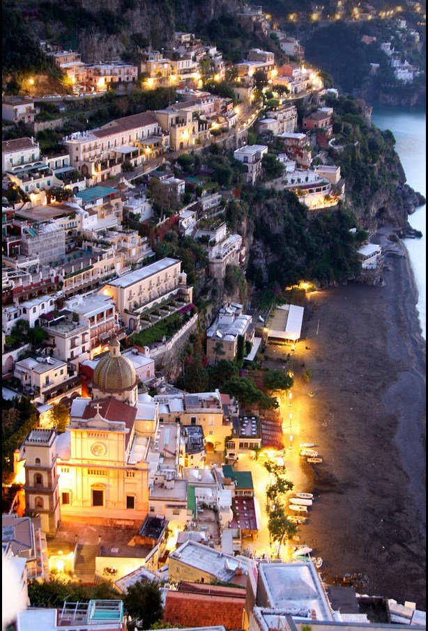 A view of Positano from the roof of the Hotel Villa Franca