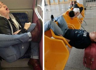 15 Funniest People Caught Sleeping In Public