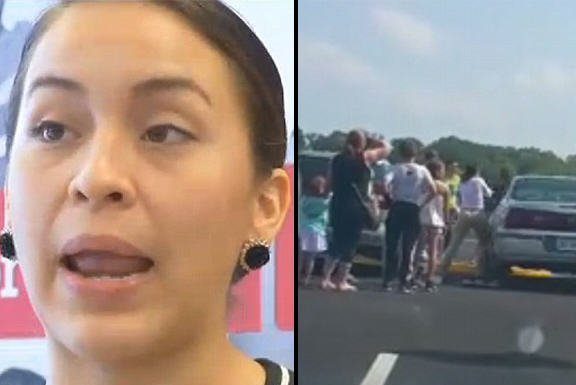 Watch As Woman Breaks Window Of Hot Car To Save Toddler