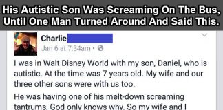 He Was Getting Prepared To Defend His Autistic Son, Until The Man In Front Said This.