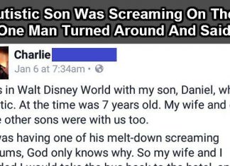 He Was Getting Prepared To Defend His Autistic Son, Until The Man In Front Said This.