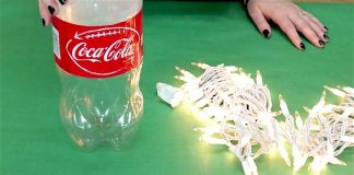 Here’s How You Create A Cozy Christmas Lamp From An Old Coca-Cola Bottle.