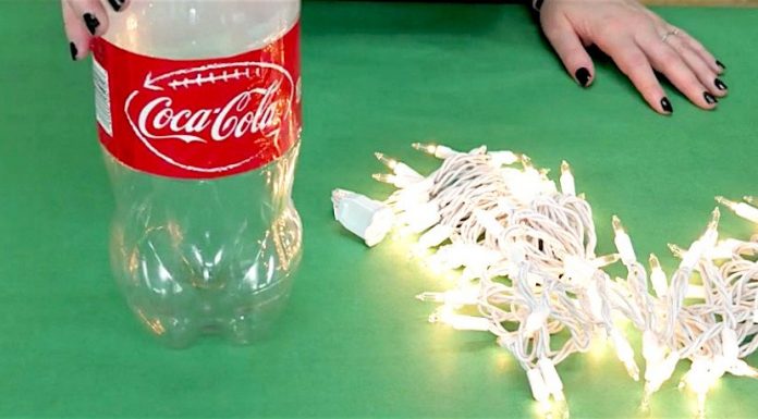 Here’s How You Create A Cozy Christmas Lamp From An Old Coca-Cola Bottle.