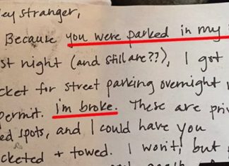 Woman Leaves Angry Note For Stranger Who Stole Her Parking Spot. The Response Is Shocking.