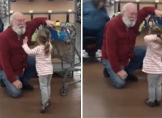 Little Girl Mistakes Man For Santa Claus But He Plays Along Brilliantly