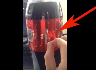 He Pulls The Label Off A Coca Cola Bottle And Reveals An Awesome Surprise.