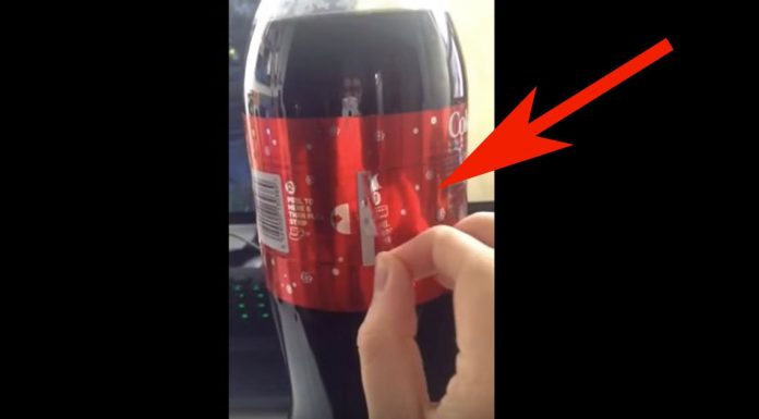 He Pulls The Label Off A Coca Cola Bottle And Reveals An Awesome Surprise.