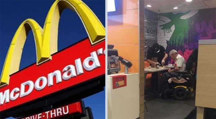 McDonald’s Employee Helped Elderly Disabled Man With His Food