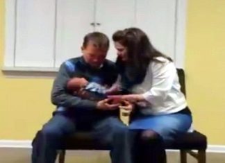 They’re Meeting Their Adopted Baby For The 1st Time – Now Watch Dad’s Reaction