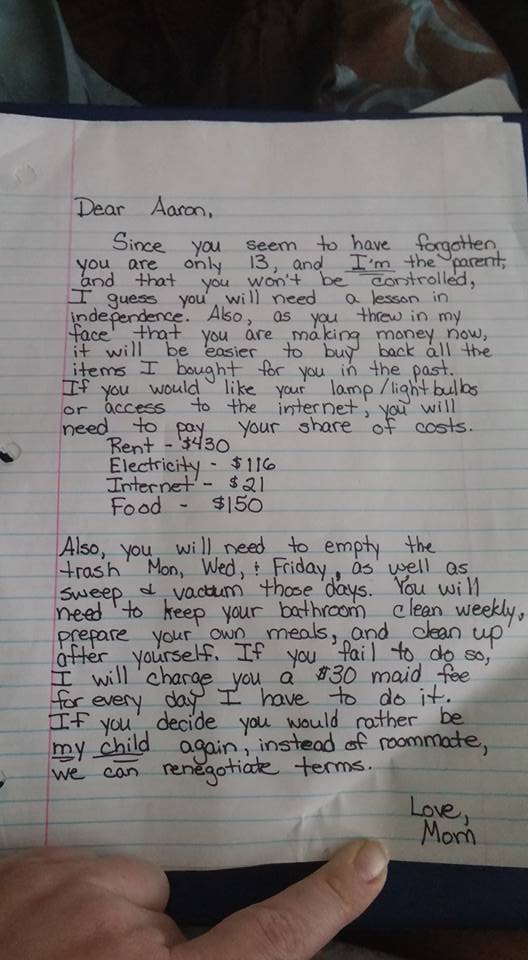 Mom Was Fed Up With Spoiled Son. So She Sent Him THIS Letter. Just Brilliant!