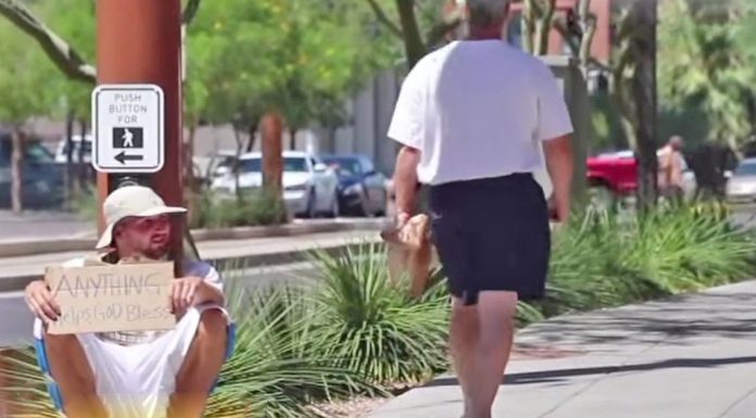 Homeless Man Sits Outside. When A Stranger Approaches, He Reveals A Big Secret