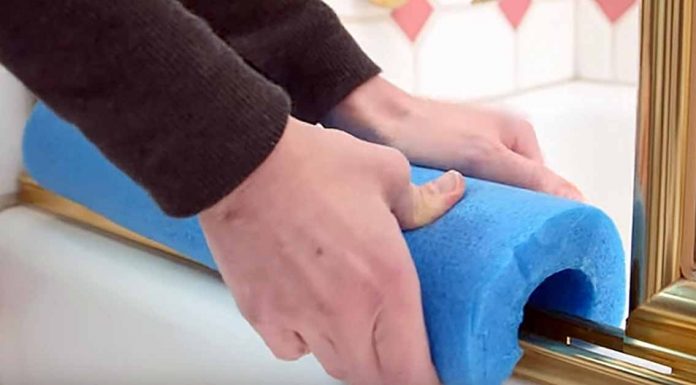 She Puts A Noodle Along The Shower Door – The Reason Is Absolutely Genius