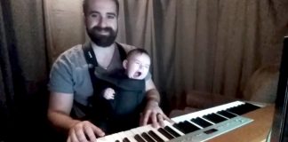 This guy came up with a seriously impressive method of putting his baby to sleep