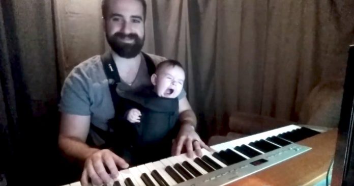This guy came up with a seriously impressive method of putting his baby to sleep