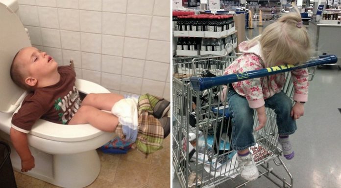 20 hilarious photos showing that kids can fall asleep literally anywhere