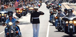 Injured Marine Held Salute For 3 Hours. What The Bikers Do? I’m Floored.