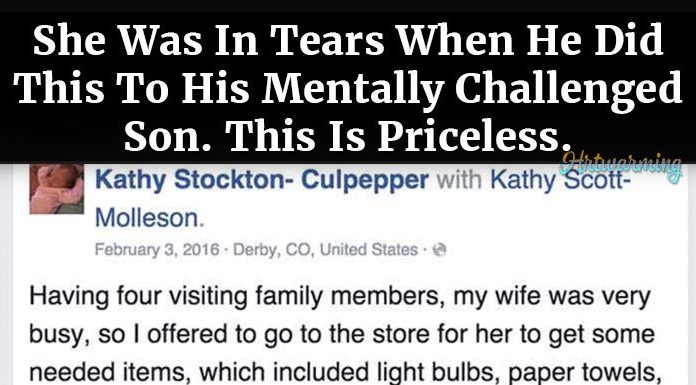 Mom Is In Tears When He Did This To His Mentally Challenged Son. This Is Priceless