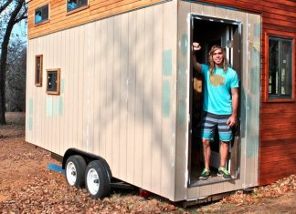 This college student built a £10,000 tiny home instead of living in a dorm