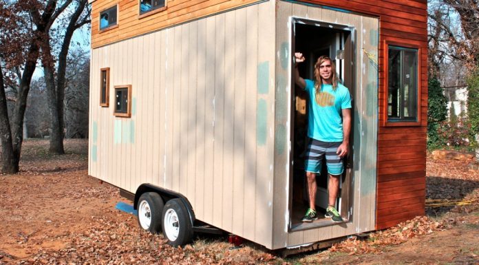 This college student built a £10,000 tiny home instead of living in a dorm