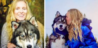 Woman Rescues Husky Puppy, Then He Saves Her From An Abusive Relationship