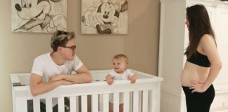They Hang Out In Their Son’s Nursery, But When The Music Starts? Keep An Eye On Her Belly…