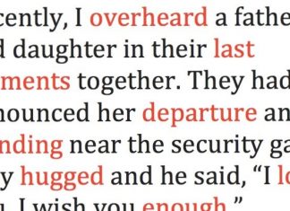Man Overhears A Dad Say Something Very Strange To His Daughter. Its Meaning? Wow!