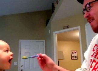 Baby Only Eats Green Beans For Daddy. When Mom Saw Why, She Couldn’t Stop Laughing