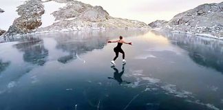 She’s Skating On A Frozen Lake. When The Camera Pans Out, I’m In Complete Awe