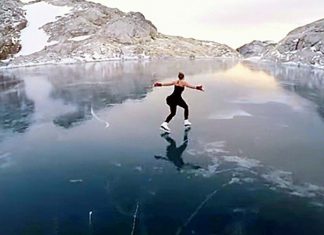 She’s Skating On A Frozen Lake. When The Camera Pans Out, I’m In Complete Awe