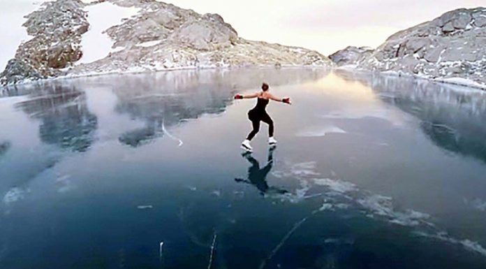 She’s Skating On A Frozen Lake. When The Camera Pans Out, I’m In Complete Awe