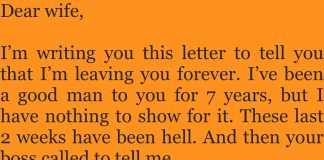 He demands a divorce in this letter to his wife. Her reply is unreal