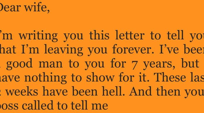 He demands a divorce in this letter to his wife. Her reply is unreal