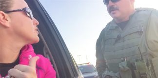 Mom Gets Pulled Over By Her Own Husband. But Watch When She Hands Him Something Strange…