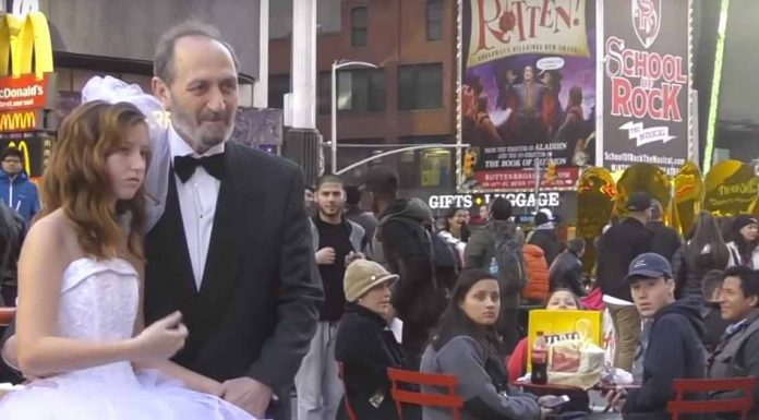65-Year-Old Man Tries To Marry A 12-Year-Old Girl In Times Square. Now Watch How These New Yorkers React.