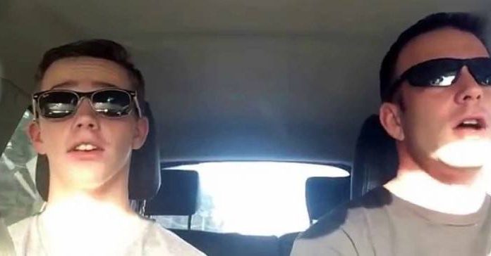 This Father and Son Are Lip Syncing to the Radio. Then Taylor Swift’s Song “Shake It Off” Comes on. Watch What Happens!