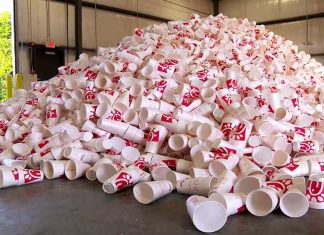 He Compiles Hundreds Of Chick-fil-A Cups. What He Transforms Them Into Is Incredible