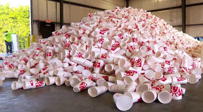 He Compiles Hundreds Of Chick-fil-A Cups. What He Transforms Them Into Is Incredible