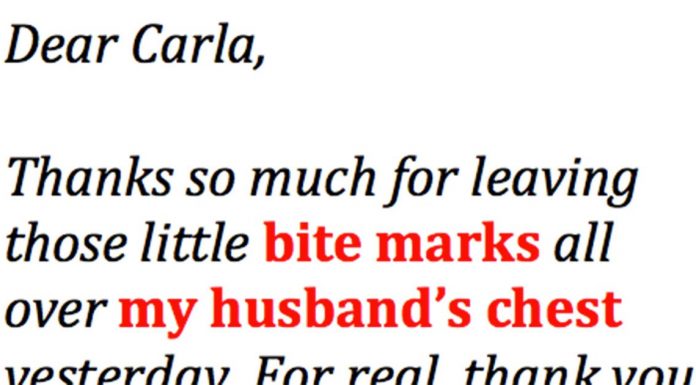 Angry Wife Writes The Best Letter Ever To Husband’s Mistress. This Is Gold.