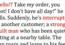 She Fights Her Tears When A Customer Yells At Her. Then THIS Man Stands Up And The Whole Room Goes Quiet.